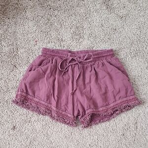 Purple Tassel Shorts